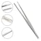 A2Z Scilab Culinary Tweezers, Blunt Serrated Jaws, 12 Inch Straight, Stainless Steel Tongs A2Z-ZR1036 - alternate 1