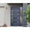 Vdomdoors Steel Door Deux 1105 Gray Graphite Sidelight Exterior Window Stainless Inserts Single Modern Painte DEUX1105EXD-GRE-W36+12 x H80-Right-hand Inswing - alternate 4