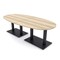 Skutchi Designs Boval Conference Table With Power Unit, 48 in W, 96 in L, Brown HAR-BOVL-48X96-DOU.BK-K525-NA - alternate 1