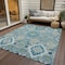 Homeroots 5' X 8' Teal Blue Green And Ivory Oriental Washable Indoor Outdoor Area Rug 597711 - alternate 7