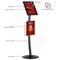 M&T Displays Black 8.5 x 11 Inch Pedestal Sign Holder with Clear Brochure Holder Menu Board Floor Standing UCUMBB1581X9002 - alternate 3