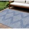 Homeroots 9' X 12' Denim Blue And Ivory Geometric Washable Indoor Outdoor Area Rug 598554 - alternate 1