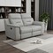 Homeroots 67in Gray And Brown Faux Leather Manual Reclining Loveseat 343910 - alternate 2