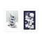 Homeroots Set Of Two Tea Towers with Flowers Blue White Framed Print Kitchen Wall Art, 2PK 408187 - alternate 1