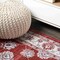 Jonathan Y Modern Persian Vintage Moroccan Traditional Red/Ivory 6 ft Round Area Rug MDP101F-6R - alternate 7