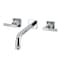 Kingston Brass Two-Handle Wall Mount Tub Faucet with Knurled Handle, Polished Chrome KS6021KNL - alternate 1
