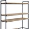 Homeroots 65" Natural And Black Metal and Wood Five Tier Etagere Bookcase 486321 - alternate 8
