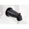 Kingston Brass Double-Handle Tub and Shower Faucet with Knurled Handle, Matte Black KBX8140KNL - alternate 5