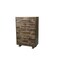 Homeroots 35" Brown Carved Geometric Solid Wood Five Drawer Dresser 661223 - alternate 7