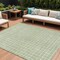 Homeroots 9' X 12' Sage And Ivory Geometric Washable Indoor Outdoor Area Rug 614717 - alternate 1