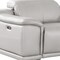 Homeroots 175" Light Gray Top Grain Leather Reclining USB Sofa And Storage 643719 - alternate 4