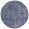 Homeroots 8' Blue And Gray Round Medallion Washable Indoor Outdoor Area Rug 616426 - alternate 6