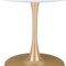 Homeroots 35" White And Gold Rounded Steel Pedestal Base Dining Table 386246 - alternate 6