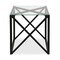 Homeroots 22" Black And Clear Glass And Steel Square End Table 543842 - alternate 5
