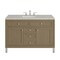 James Martin Vanities Chicago 48'' S Vanity, Walnut Whisper, w/ Victorian Sil Silestone Top w/FreePower Wireless Charger 503-V48-WLW-FVSL - alternate 1