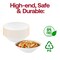 Smarty Had A Party 16 oz. White with Gold Rim Organic Round Disposable Plastic Soup Bowls (120 Bowls), 120PK 9316-WHG-CASE - alternate 6