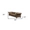 Homeroots 90" Brown Linen Chesterfield Sofa And Toss Pillows 490991 - alternate 3