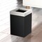 Gatco Modern Square 3 Gal. Wastebasket, Matte Black/Satin Nickel Lid 1915SN - alternate 3