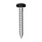 Auveco 8 x 1in Black Painted Square Drive Pan Head Tapping Screw, 100PK 25370 - alternate 1