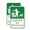 Signmission Leash Pets And Obey Scoop Law, Heavy-Gauge Aluminum, 18" x 24", A-1824-25118 A-1824-25118 - alternate 1