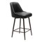 Homeroots 26" Black And Bronze Faux Leather And Steel Counter Height Swivel Bar Chair 555747 - alternate 7