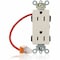 Leviton Straight Blade Receptacle, 5-15R, 15 A, 125V AC, Flush Mount, Self-Grounded M1626-SCT - alternate 1