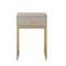 Homeroots 24" Gold and Cream End Table with Drawer 543908 - alternate 6