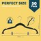 Lifemaster Velvet Skirt Hangers, Adjustable Clips, 360 Deg Swivel Hook, Non-Slip, Holds 10 lbs, Green, 50PK LMVSH50GN - alternate 8