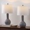 Jonathan Y Katee 24.75" Modern Scandinavian Textured Resin/Metal Gourd LED Table Lamp, Gray, 2PK JYL9207B-SET2 - alternate 6