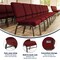 Flash Furniture 18.5"W Burgundy Fabric Church Chair w/ Book Rack, 4PK 4-XU-CH-60096-BY-BAS-GG - alternate 7