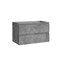 Homeroots 32" Gray Wood Freestanding Bathroom Vanity With White Sink And Two Drawers 627474 - alternate 1