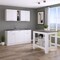 Homeroots 41in Dark Brown and White Wood Kitchen Island Set With Storage 519044 - alternate 5