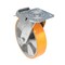 Vestil Polyurethane Swivel With Total Brake Caster 8 In. x 2 In. 1543 lb Orange/Silver CST-VE-8X2PUA-SWTB - alternate 6
