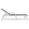 Leisuremod Marlin Patio Chaise Lounge Chair with Armrests in White Aluminum Frame, Black MLAW-77BL - alternate 8