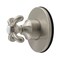 Kingston Brass Single-Handle Six-Way Diverter Valve with Round Trim Kit, Brushed Nickel KS4038TX - alternate 1