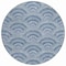Homeroots 8' Denim Blue Navy Blue And Ivory Round Geometric Washable Indoor Outdoor Area Rug 615196 - alternate 5