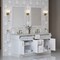 James Martin Vanities Bellshire 72" Double Vanity, Bright White w/ 3 CM Carrara Marble Top 660-V72-BW-3CAR - alternate 7