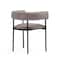 Manhattan Comfort Onda Metal Vegan Leather Dining Chair in Taupe DC1608-2 - alternate 8