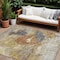Homeroots 9' X 12' Taupe Black And Copper Abstract Washable Indoor Outdoor Area Rug 606029 - alternate 1