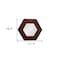 Homeroots 19" Dark Brown Hexagon Solid Wood Framed Accent Mirror 485118 - alternate 5