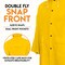Xpose Safety Heavy Duty Yellow Raincoat, 48in, PVC .35mm, Waterproof, Detachable Hood, Large YRC-L-X - alternate 4