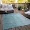 Homeroots 8' X 10' Teal Blue And Aqua Abstract Washable Indoor Outdoor Area Rug 588235 - alternate 6