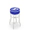 Holland Bar Stool Co 30" Tampa Bay Lightning Cushion Seat, 2-Ring Chrome Swivel Bar Stool L7C130TBLght - alternate 1
