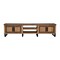 Homeroots 93" Brown Solid Wood Cabinet Enclosed Storage Distressed TV Stand 528767 - alternate 1