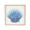 Homeroots Blue and White Distressed Metal Sea Shell Brown Frame Wall Art 569560 - alternate 5