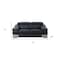 Homeroots 73in Black and Silver Italian Leather Loveseat 720505 - alternate 8