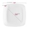 Smarty Had A Party Solid White Flat Rounded Square Plastic Dinnerware  Set (120 Dinner Plates+120 Salad Plates), 240PK 4830WH-VP-CASE - alternate 9