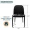 Leisuremod Tule Dining Side Chair, Black Frame with Black Leather Seat TCBL18BL - alternate 8