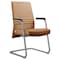 Leisuremod Aleen Office Chair in Upholstered Leather and Iron Frame, Acorn Brown AGO19LBRL - alternate 1