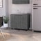 Homeroots 35" X 39" Gray And Silver Stainless Steel and Wood Utility Cabinet With Sink 553692 - alternate 5